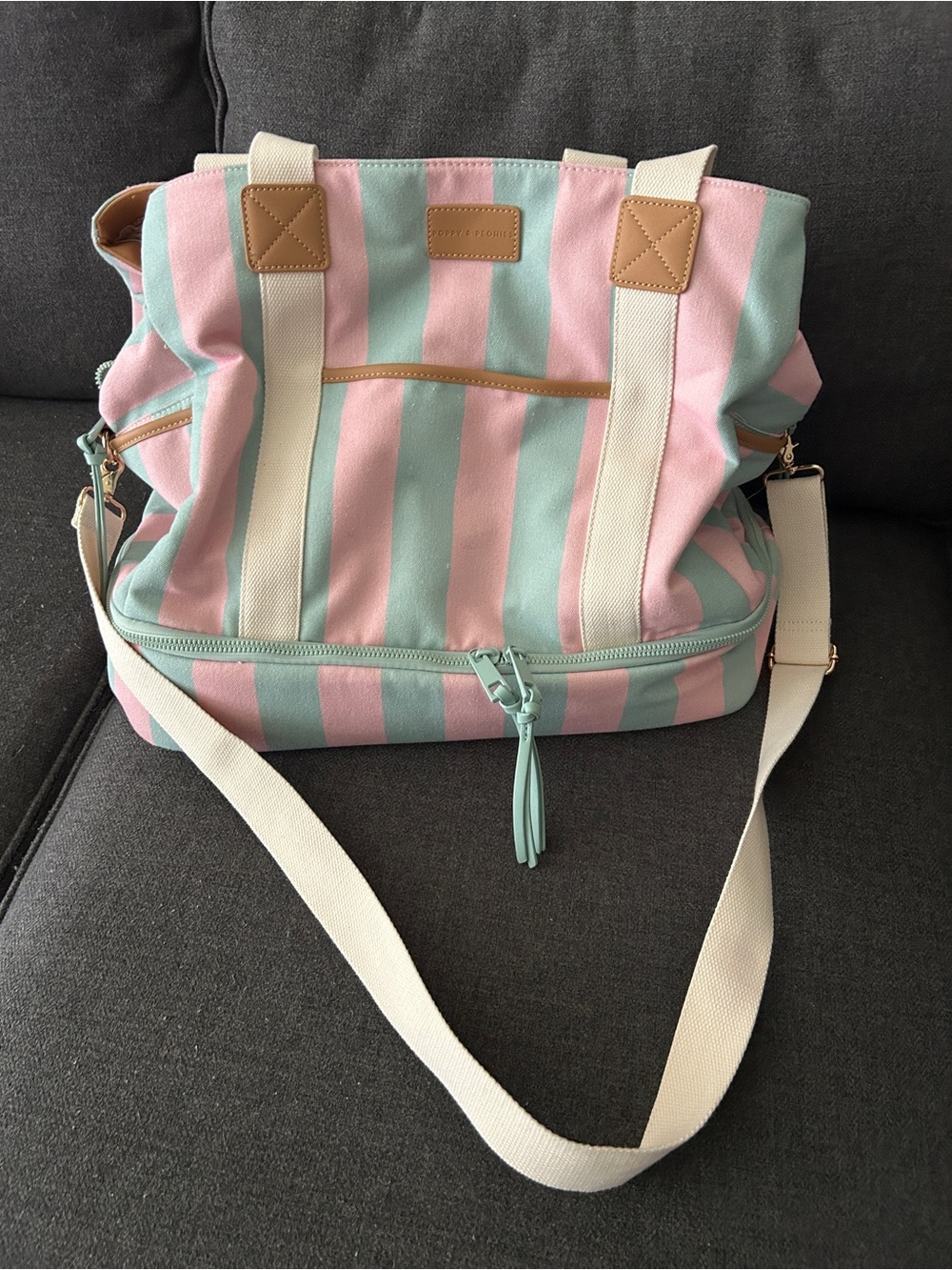 🍉Poppy & Peonies Sunshine Collection Watermelon Stripe Voyager - Picture 11 of 14